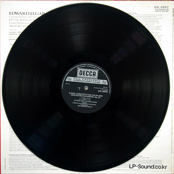 ELGAR VIOLINCONCERT KYUNG WHA CHUNG DECCA SXL 6842