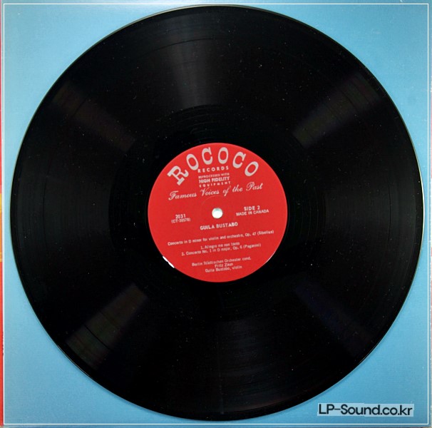 GUILA BUSTABO SIBELIUS VIOLIN CONCERTO MONO ROCOCO