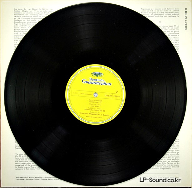 MARTHA ARGERICH PIANO RECITAL DGG 60S BIG TULIP STEREO SLPM 138 672