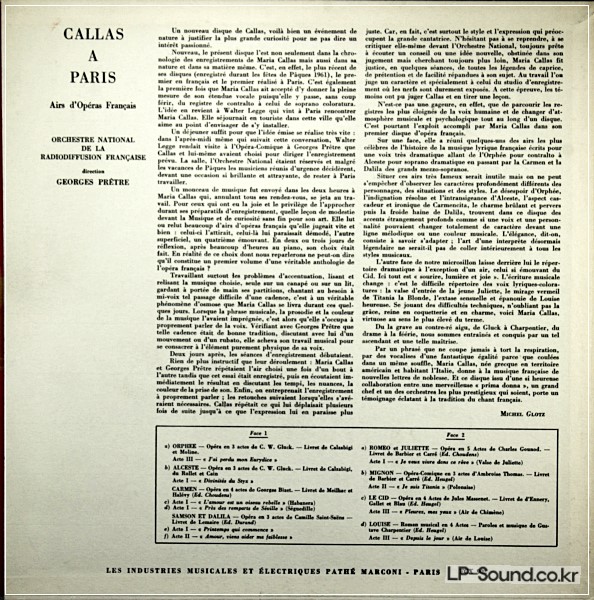 CALLAS A PARIS COLUMBIA STEREO FCX 902  FRANCE