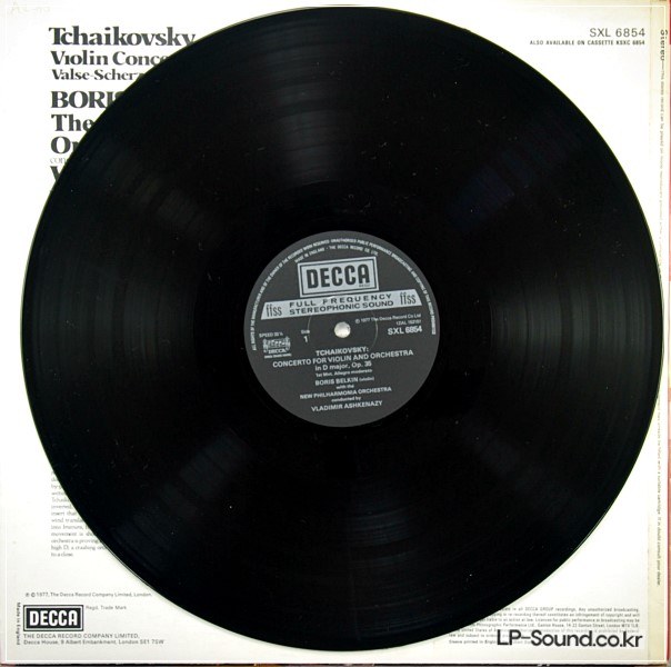 TCHAIKOVSKY : VIOLIN CONCERTO+VALSE  BORIS BELKIN  SXL 6854