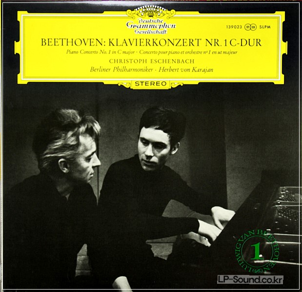 BEETHOVEN: PIANO CONCERTO ESCHENBACH KARAJAN DGG 139 023 TULIPS