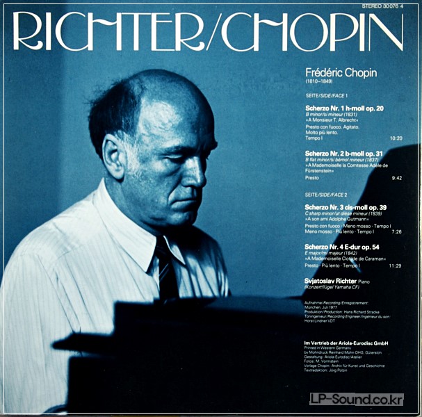 SVIATOSLAV RICHTER,CHOPIN*–4 SCHERZI  MELODIA-EURODISC– 25 068 MK