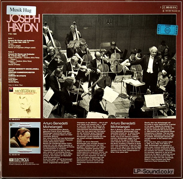 HAYDN PIANO CONCERTOS IN D & G ARTURO BENEDETTI MICHELANGELI ORIG EMI