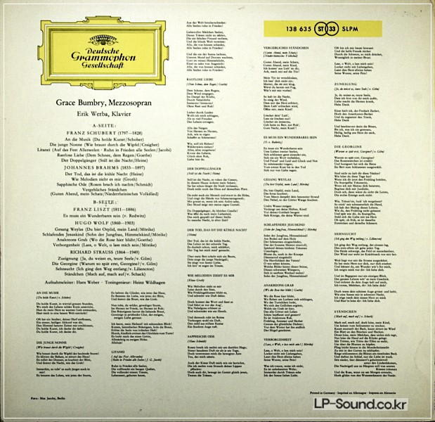 GRACE BUMBRY & ERIK WERBA DGG SLPM 138 635