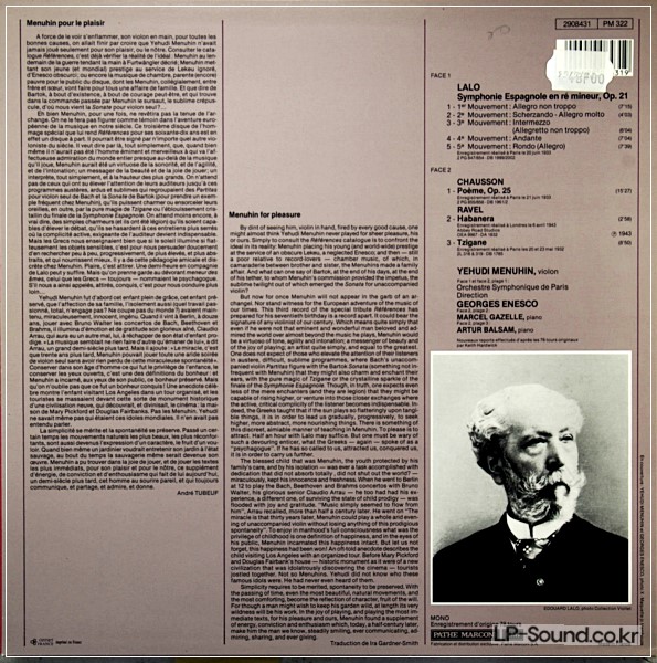 SYMPHONIE ESPAGNOLE / POèME / HABANERA – TZIGANE