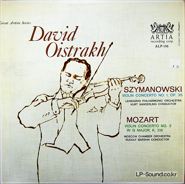 OISTRAKH SZYMANOWSKI NO. 1 / MOZART NO. 3 US 1960 HARD CARD COVER ALP-156