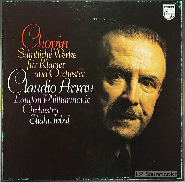 CHOPIN COMPLETE WORKS FOR PIANO & ORCHESTRA ARRAU INBAL PHILIPS 3 LP BOX