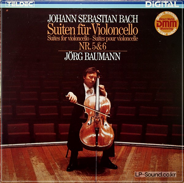 BAUMANN BACH SUITES FOR CELLO SOLO 5 & 6 TELDEC DIGITAL DMM 6.43045