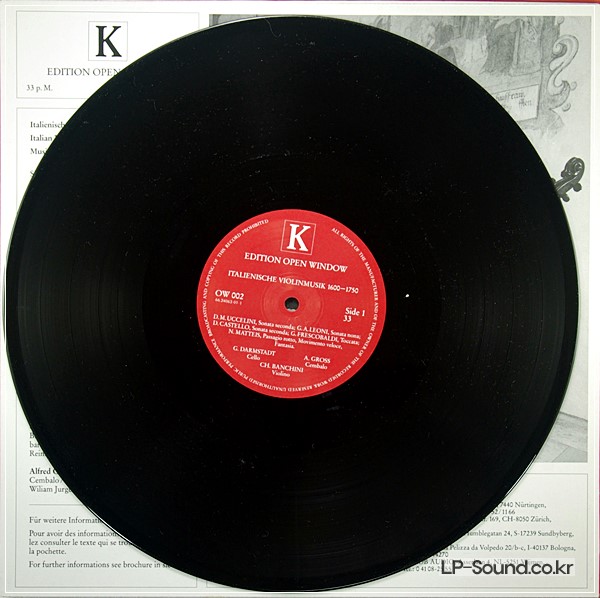 ITALIAN VIOLIN MUSIC BAROQUE/BANCHINI/OPEN WINDOW OW 002/  AUDIOPHILE