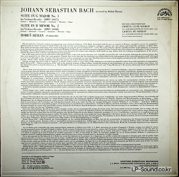 BACH- CELLO SUITES- BOHUS HERAN- SUPRAPHON SUAST 508070