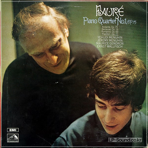 FAURE PIANO QUARTET NO 1 YEHUDI JEREMY MENUHIN 1971 EMI -