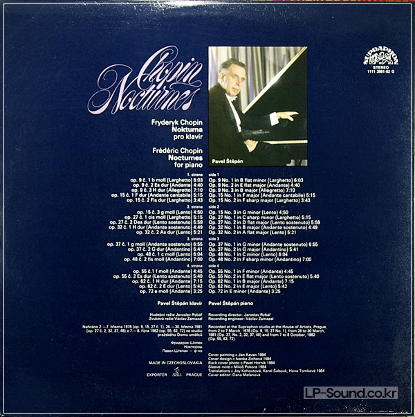 PAVEL STEPAN CHOPIN NOCTURNES SUPRAPHON