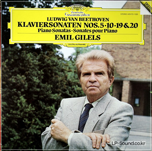 BEETHOVEN: PIANO SONATA NO. 5.10.19.20 - EMIL GILELS DG DIGITAL STEREO