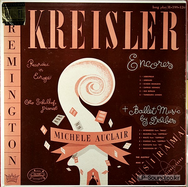 MICHELE AUCLAIR- KREISLER US.REMINGTON 199-126 VERY RARE CLASSICAL