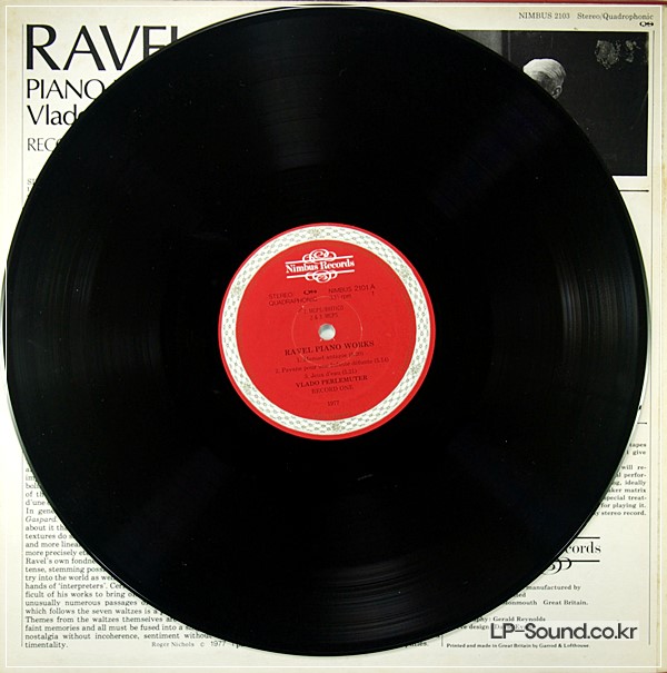 RAVEL PIANO WORKS VLADO PERLEMUTER  NIMBUS 2101-3 3LP