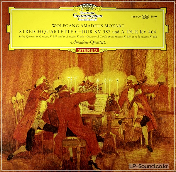 MOZART STRING QUARTETS AMADEUS QUARTET DGG ED1 RED STEREO SLPM 138 909