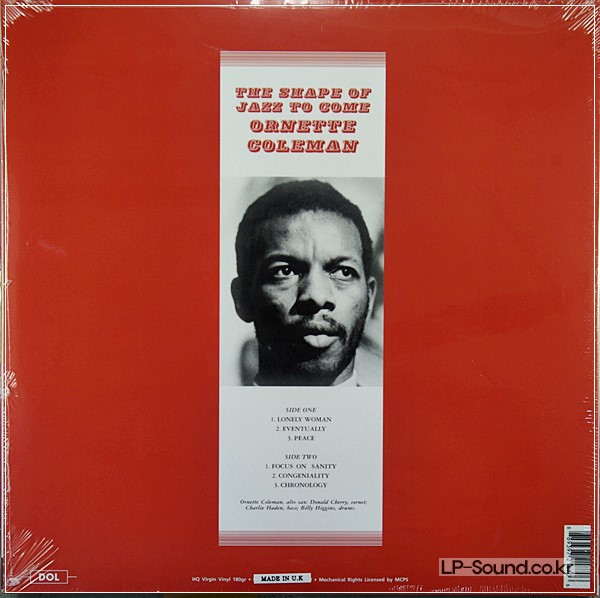 THE SHAPE OF JAZZ TO COME  ORNETTE COLEMAN