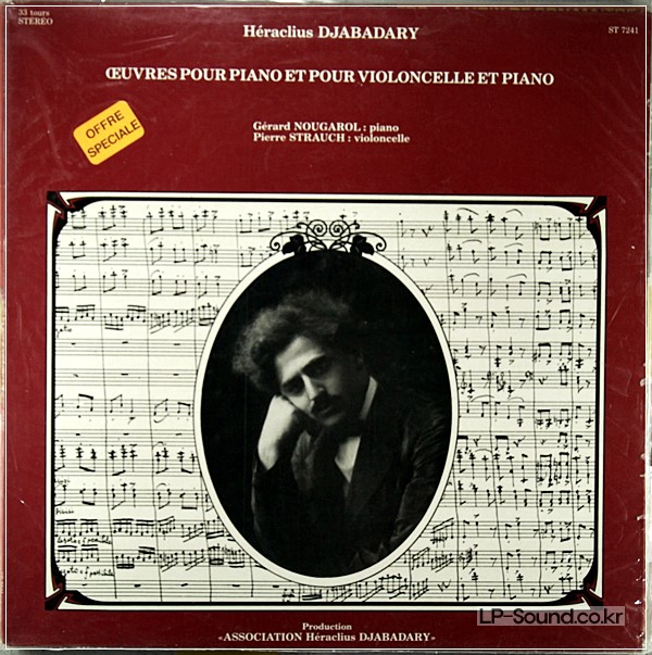 GERARD NOUGAROL & PIERRE STRAUCH PLAY HERACLIUS DJABADARY CELLO WORKS 7241(NO OPEN)