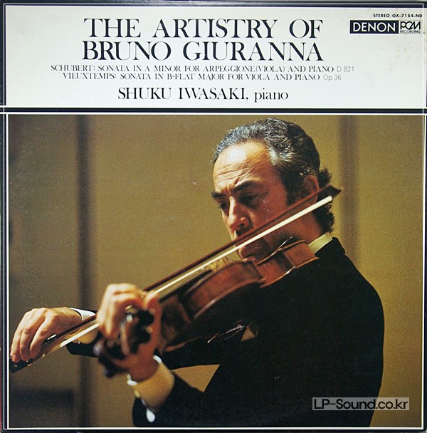 BRUNO GIURANNA (VIOLIN) ARTISTRY OF / DENON OX-7154-ND JAPAN AUDIOPHILE
