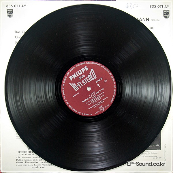 SCHUBERT / SCHUMANN SYMPHONY NO.4 EUGEN JOCHUMPHILIPS HI-FI STEREO 835 071 AY