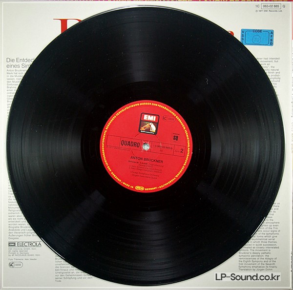 BRUCKNER, SYMPHONY NO. 9 GIULINI CHICAGO STEREO/QUAD