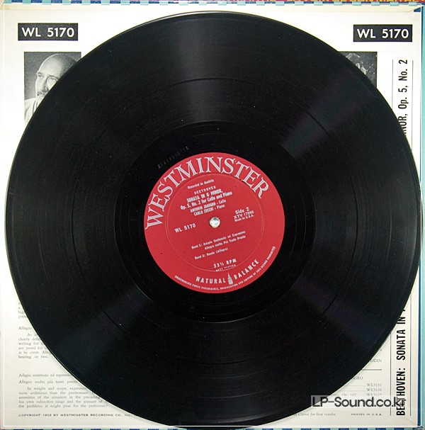 BEETHOVEN / ANTONIO JANIGRO - CARLO ZECCHI  WESTMINSTER WL 5170