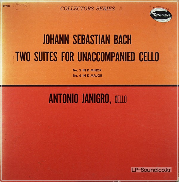 BACH UNACCOMPANIED CELLO SUITES 2,6 JANIGRO W 9002