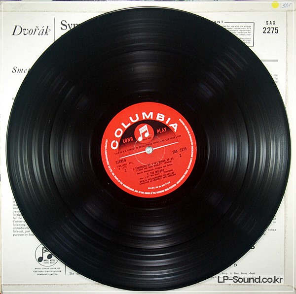 DVORAK - SYMPHONY NO. 5, SMETANA - THE MOLDAU / KARAJAN  SAX 2275 ED2