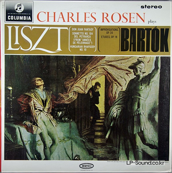 LISZT / BARTOK: PIANO WORKS - CHARLES ROSEN **COLUMBIA SAX 2551 ED1