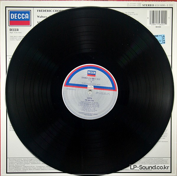 CHOPIN WALTZES VLADINIR ASHKENAZY DECCA 414 600 1