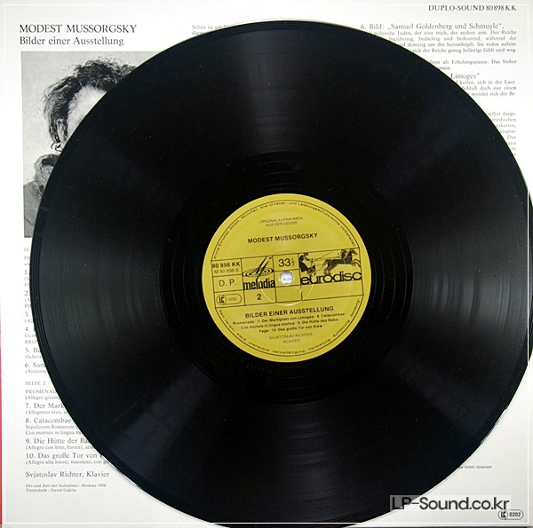RICHTER PIANO - MUSSORGSKY PICTURES AT EXHIBITION MELODIYA EURODISC