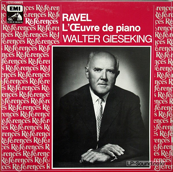 RAVEL L'OEUVRE DE PIANO  GIESEKING  EMI REFERENCES  2LP