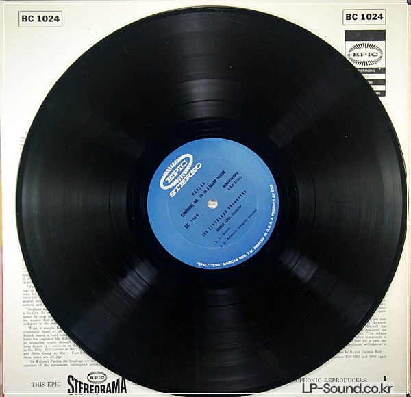 WALTON PARTITA MAHLER SYMPHONY NO.10 EPIC GEORGE SZELLSTEREORAMA BC 1024