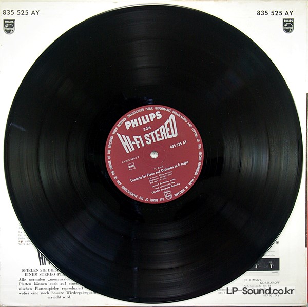 RAVEL, SCHOSTAKOWITCH: CONCERTOS, BERNSTEIN PHILIPS HI-FI, AY 835 525