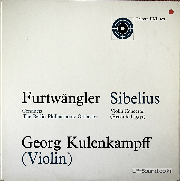 JEAN SIBELIUS -GEORG KULENKAMPFF VIOLIN CONCERTO IN D MINOR OP.47