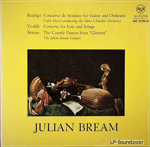 RODRIGO CONCIERTO DE ARANJUEZ JULIAN BREAM COLIN DAVIS ORIG RCA LP LSC-2730-B