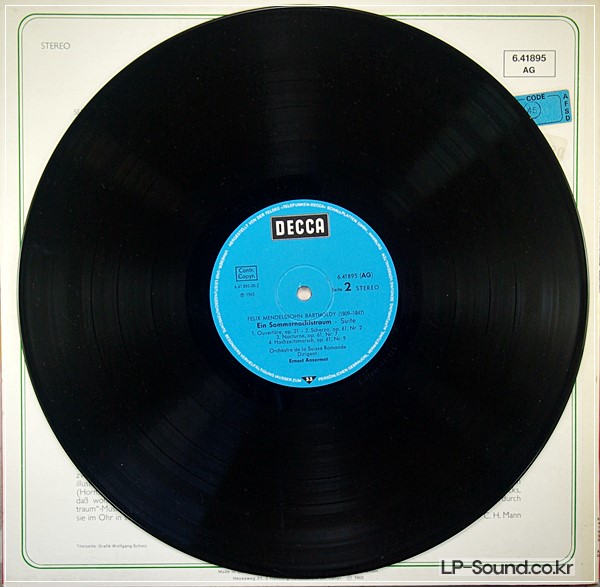 MENDELSSOHN - SYMPHONY NO. 4 ANSERMET ORCH SUISSE ROMAN