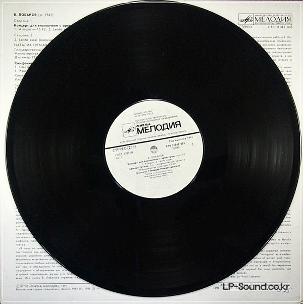 VASILI LOBANOV CONCERTO FOR CELLO AND ORCHESTRA / SYMPHONIETTA