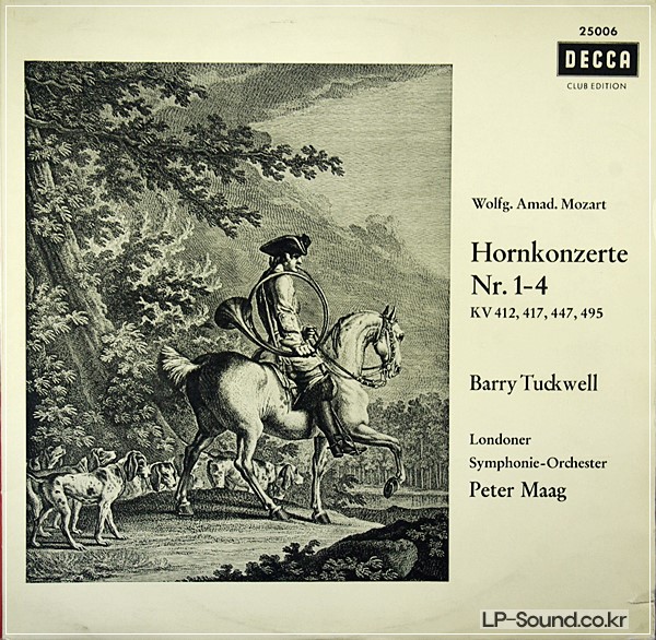 MOZART HORNKONZERTE NR. 1 4 KV 412 417 447 495  DECCA 25006