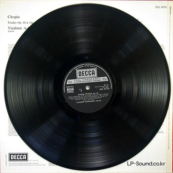CHOPIN ETUDES OP. 10 & 25 VLADIMIR ASHKENAZY  SXL 6710