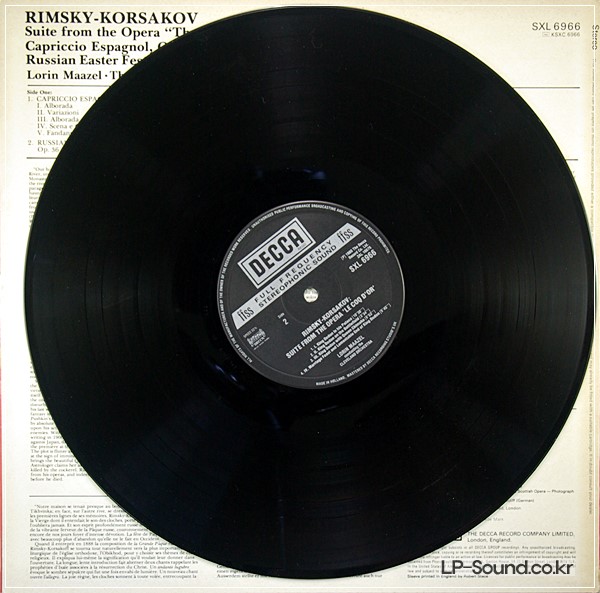 RIMSKY-KORSAKOV - GOLDEN COCKEREL SUITE, CAPRICCIO LP, MAAZEL, DECCA SXL 6966