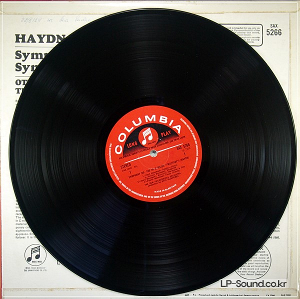 HAYDN: SYMPHONY NOS. 100 & 102 - OTTO KLEMPERER **COLUMBIA SAX 5266 ED1