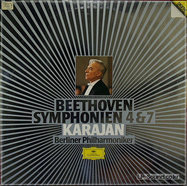 BEETHOVEN: SYMPHONY NO. 4 & 7 KARAJANDG DIGITAL 415 121-1