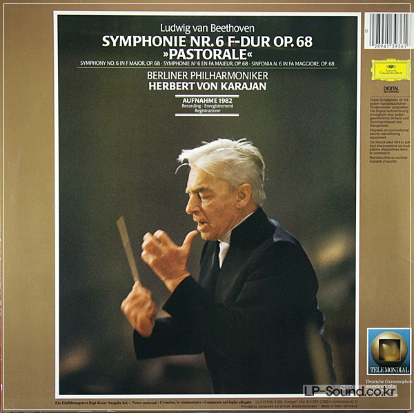 BEETHOVEN: SYMPHONY NO. 6  KARAJANDG DIGITAL 413 936-1