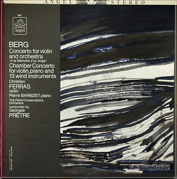 BERG VIOLIN CONCERTO CHRISTIAN FERRAS/PRETRE 1ST ANGEL LP S36171 STEREO