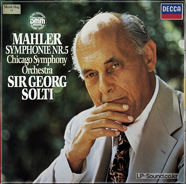 MAHLER SYMPHONY NO.5 CHICAGO SYMPHONY ORCHESTRA SIR GEORG SOLTI 414 321-1