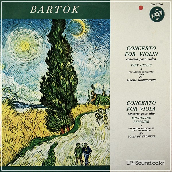 BARTOK : CONCERTO FOR VIOLIN - CONCERTO FOR VIOLA  CBY 12.300 VOX
