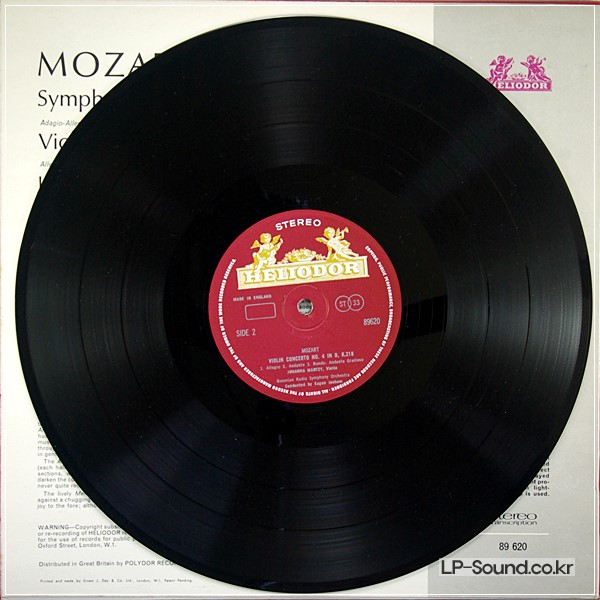 MOZART: VIOLIN CONCERTOJOHANNA MARTZY, JOCHUM HELIODOR STREO