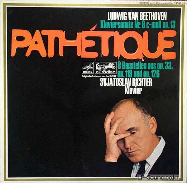 SVIATOSLAV RICHTER BEETHOVEN PIANO NO.8 74 597 KK